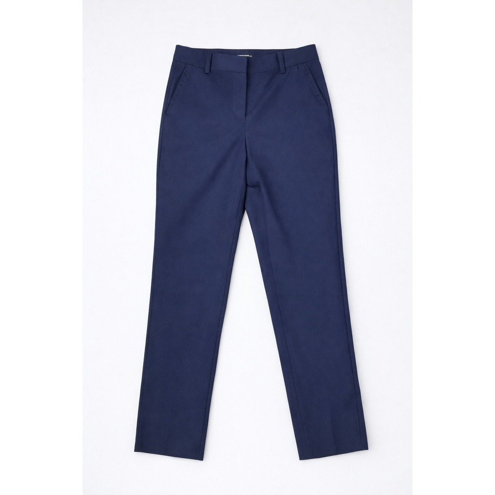 Talbots Navy Blue Capri Pants Ruffle Pocket Timeless Staples Size 6P